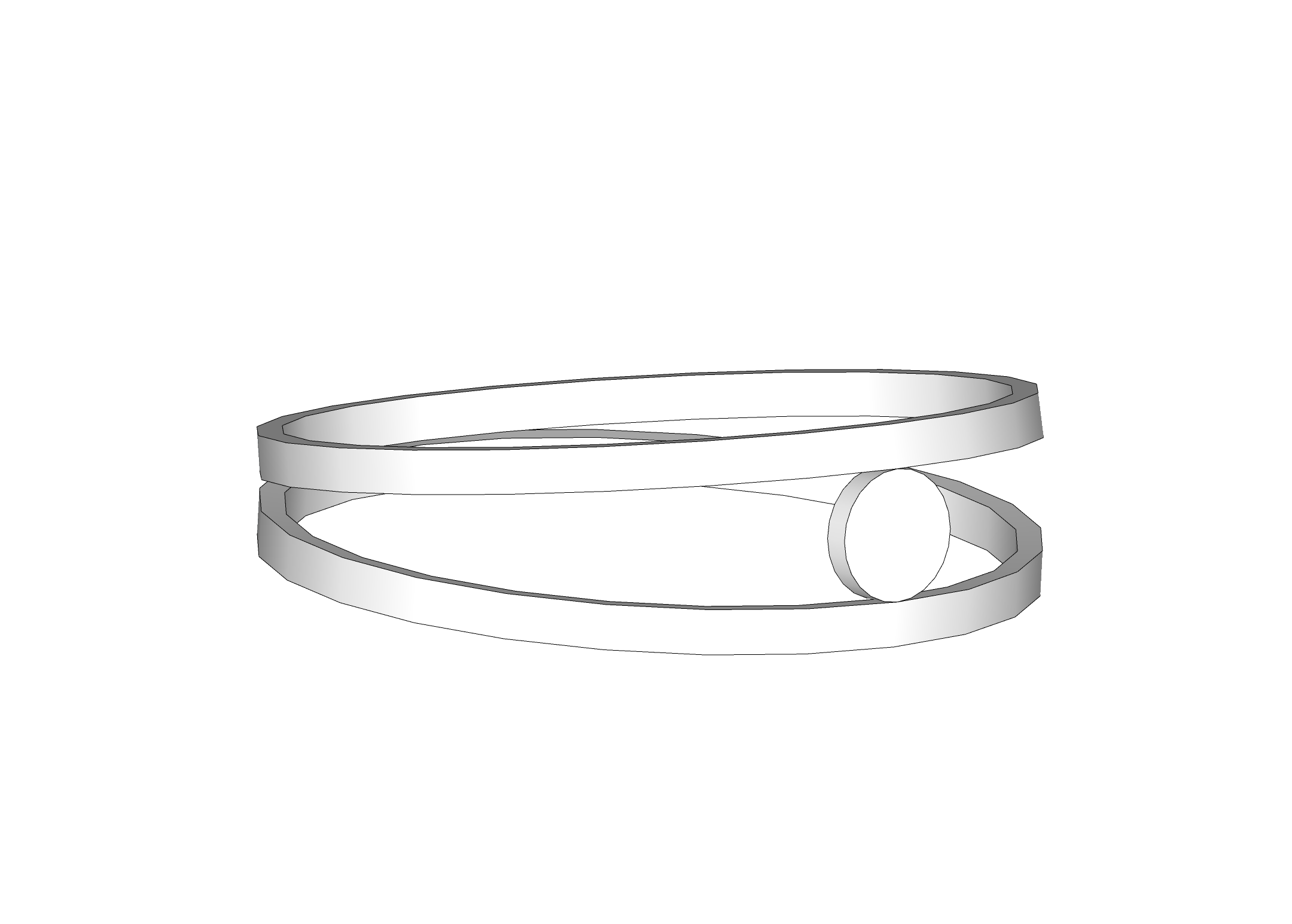 Imagen 3D del anillo final con el uso del logicial Sketchup