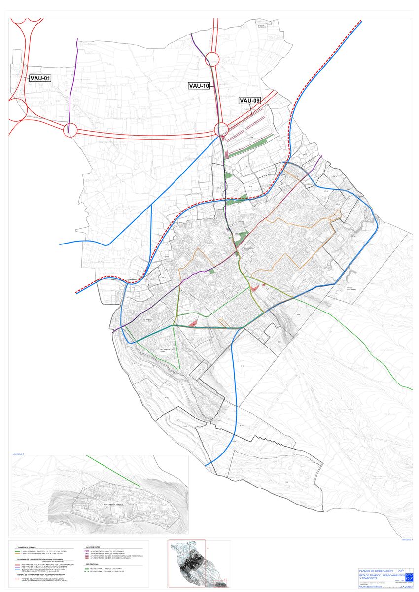 Red de transporte público y línea viaria local 2013 (E:1/5000)