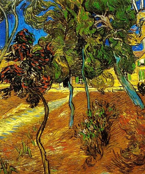 Trees in the garden of saint-Paul hospital by Vicent Van Gogh.jpg