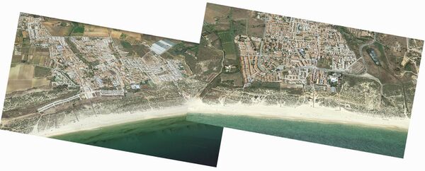 collage, ortofotos de las playas de portugal